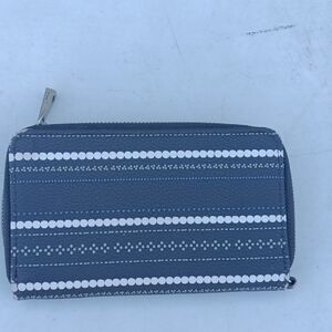 Stylish Gray Wallet with White Accents